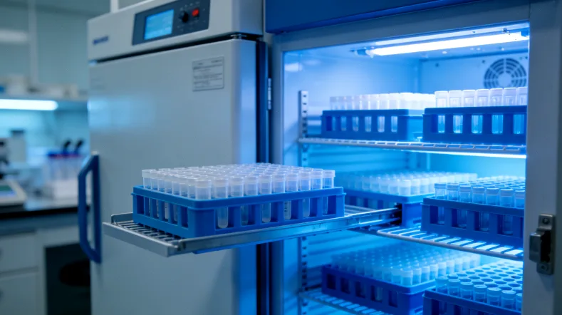 基因检测报告与医生听诊器并置的示意图