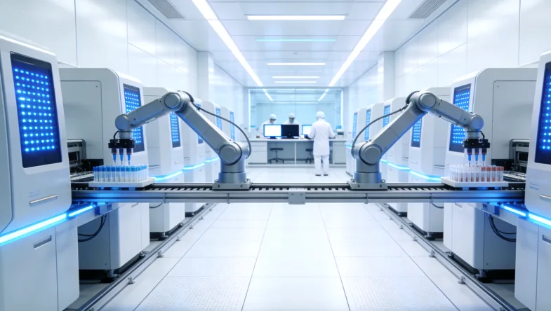 一位患者正在与医生共同查看基因检测报告