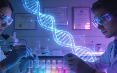 医生与患者共同查看脑电图报告