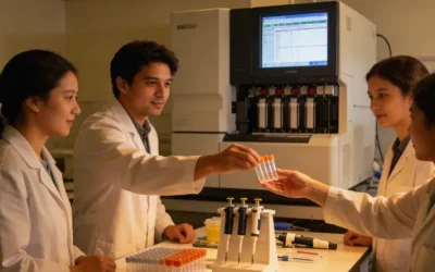 一张基因检测报告局部特写，箭头指向“建议靶向联合免疫治疗”字样