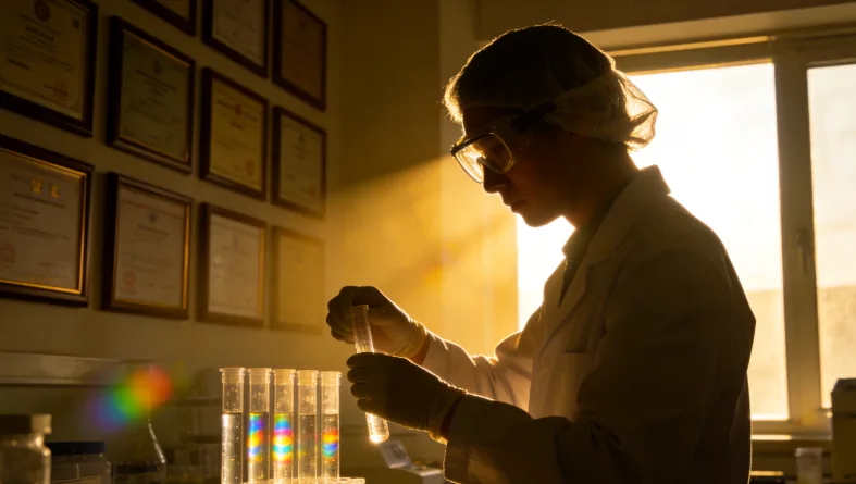 医生与患者共同查看基因检测报告