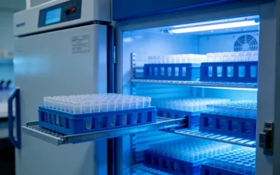 医生与患者家属讨论基因检测报告