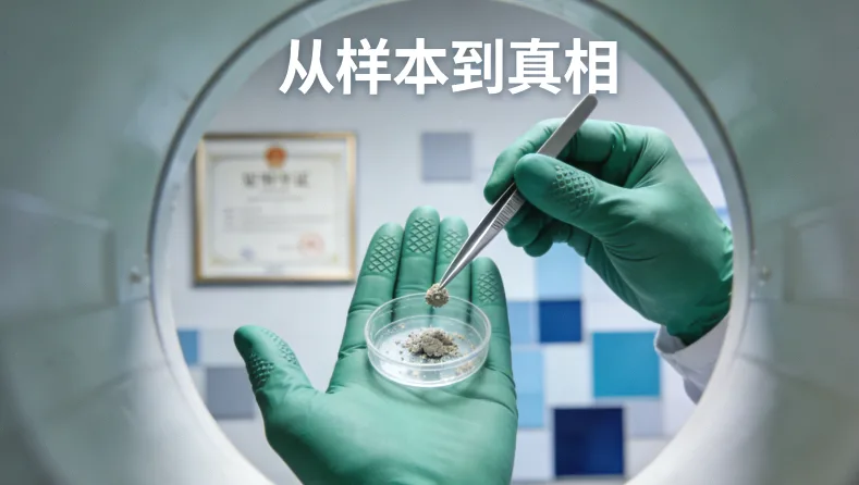 一位患者正在查看基因检测报告，表情关切。