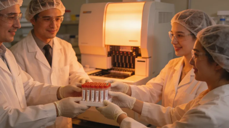 基因检测报告与靶向药瓶的对比示意图