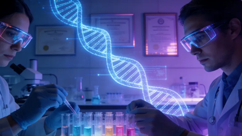 基因检测报告示意图,高亮显示EGFR突变结果