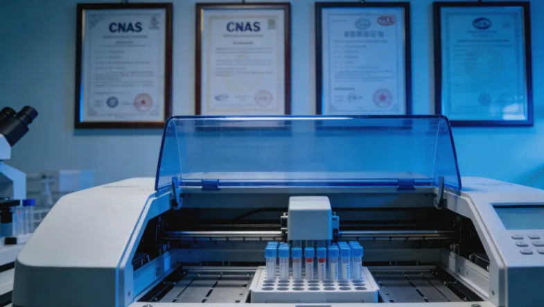 医生与患者共同看基因检测报告