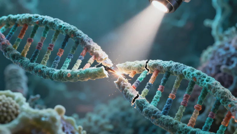 从组织切片到基因报告的检测流程示意图