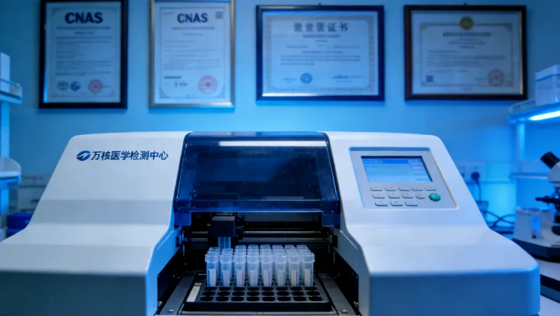 医生与患者面对面沟通，桌上放着基因检测报告