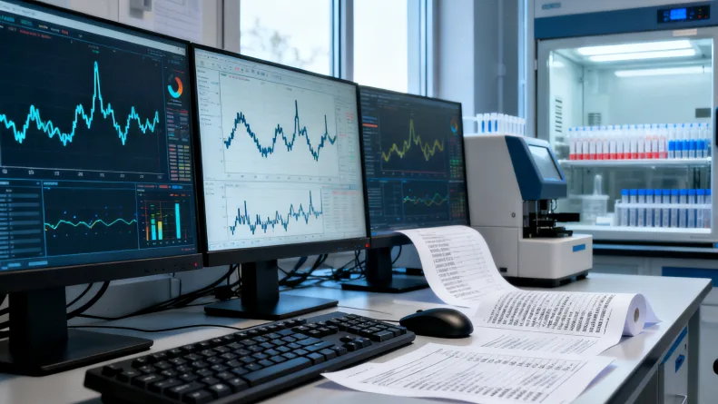 一个人面对两份不同的检测报告,一脸困惑