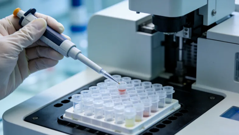 一位年轻人看着手中的基因检测报告,表情困惑