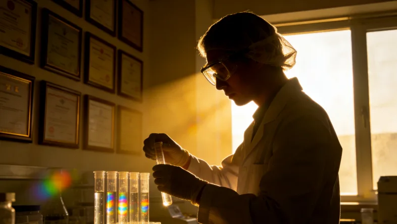 医生与患者共同查看平板电脑上的基因报告