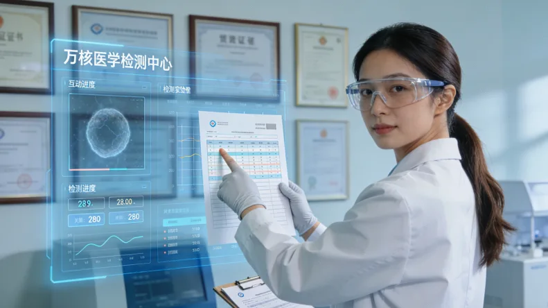 一个人拿着基因检测报告，露出惊喜又困惑的表情