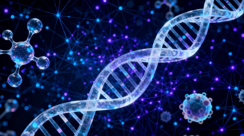 医生与患者查看基因检测报告单