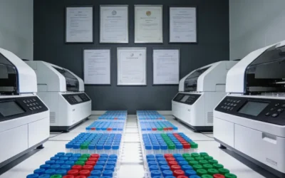 一位老人对照药盒与基因检测报告