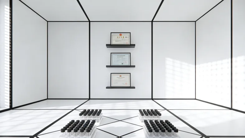 一个人拿着药盒，对照着长长的检测清单，面露困惑