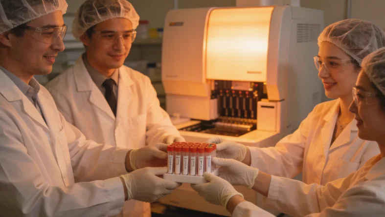 医生与患者讨论基因检测报告