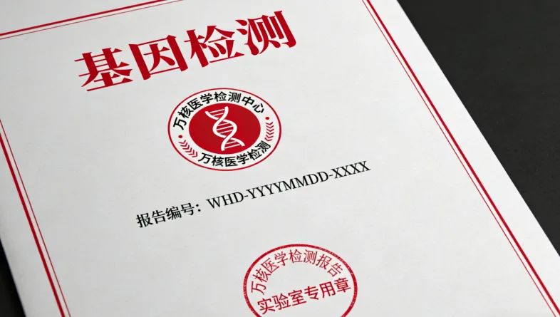 一张基因检测报告局部特写,用荧光笔圈出“CYP2C19”等缩写