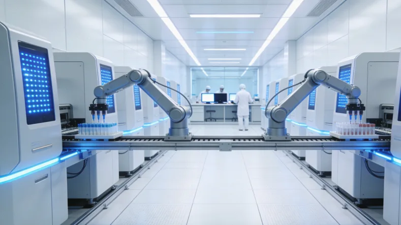 医生和患者一起查看基因检测报告并讨论