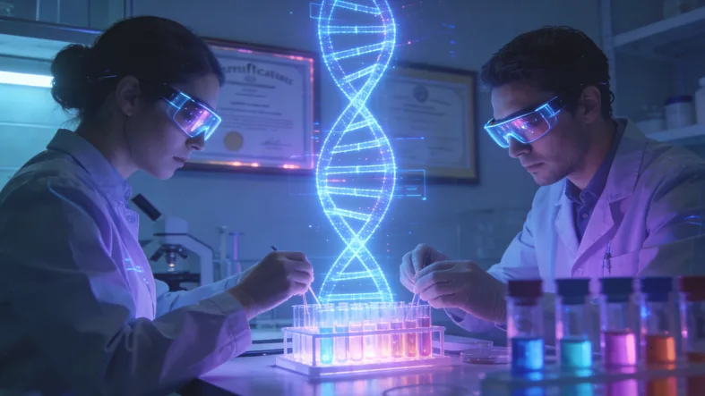 血糖仪、药物和警示符号并列的示意图