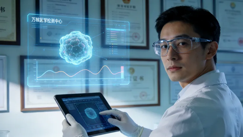 形象化的DNA双螺旋与各种食物图标(奶制品、咖啡、蔬菜)相连的示意图