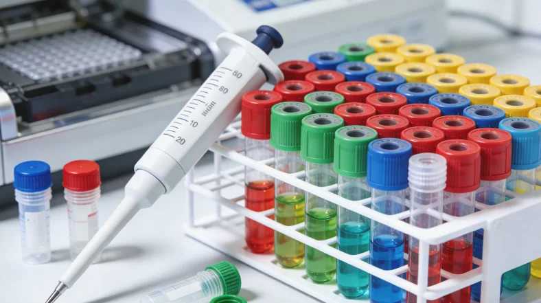 一位中老年患者正在与医生讨论基因检测报告