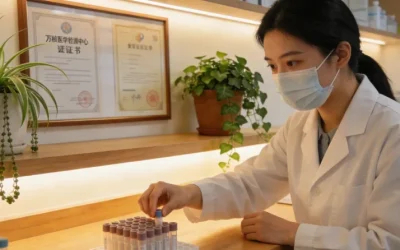 医生与患者共同查看基因检测报告