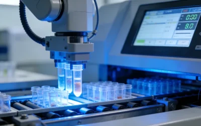 医生与患者讨论肝功能化验单