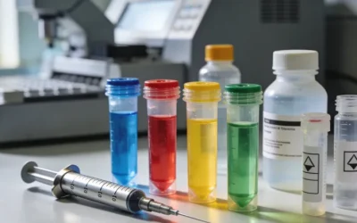 一位中年女性看着基因检测采血卡，面露疑虑。