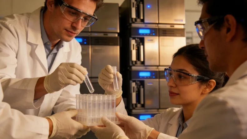 活性叶酸补充剂与富含叶酸的食物（菠菜、牛油果）摆在一起
