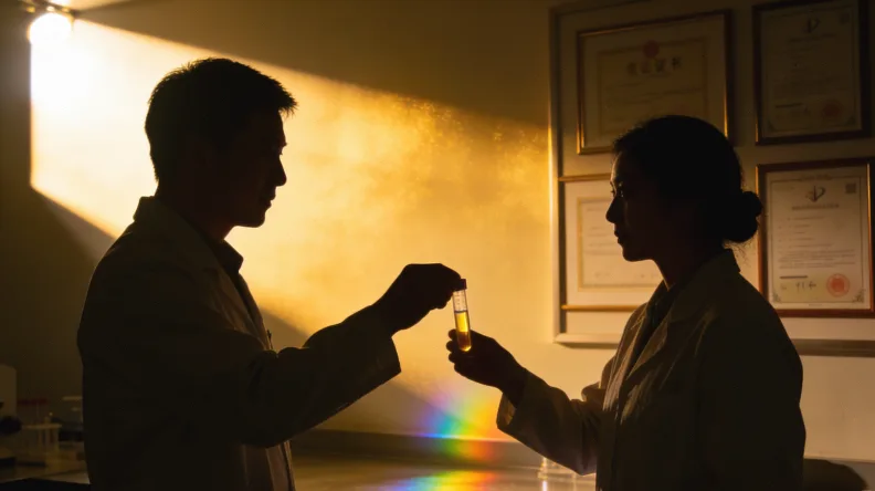 一位准妈妈正在焦虑地看着产检报告单