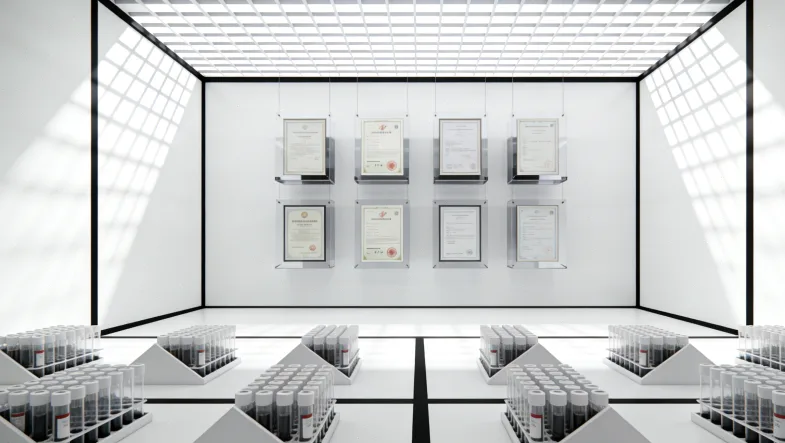 血液样本试管与基因数据图谱并列展示