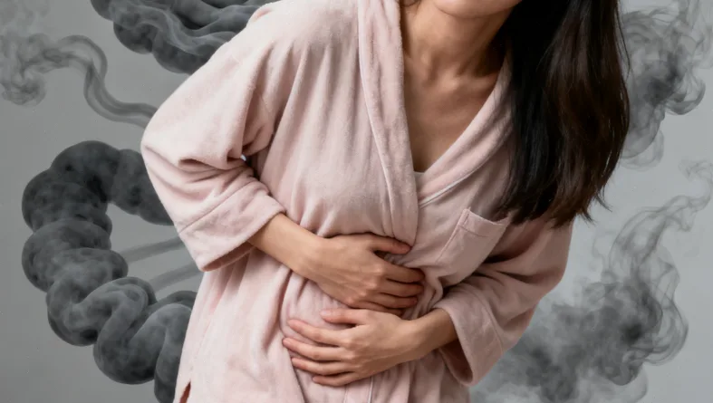 医生用皮肤镜检查患者背部痣