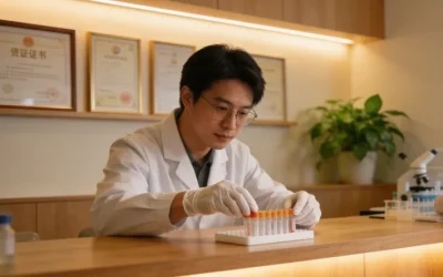 一位患者拿着基因检测报告，困惑地咨询医生