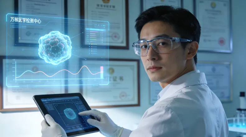 一位患者正在采集口腔拭子样本