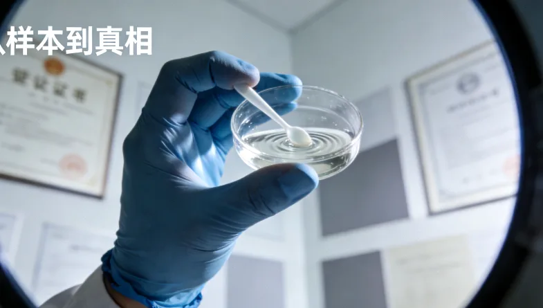 一位中年人拿着国外药盒和基因检测报告，面露疑惑