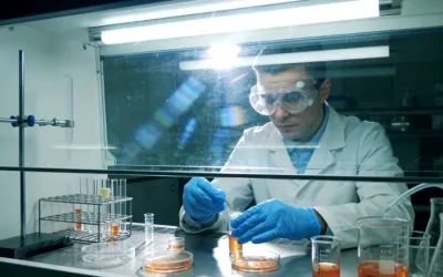 病理科医生正在处理组织蜡块