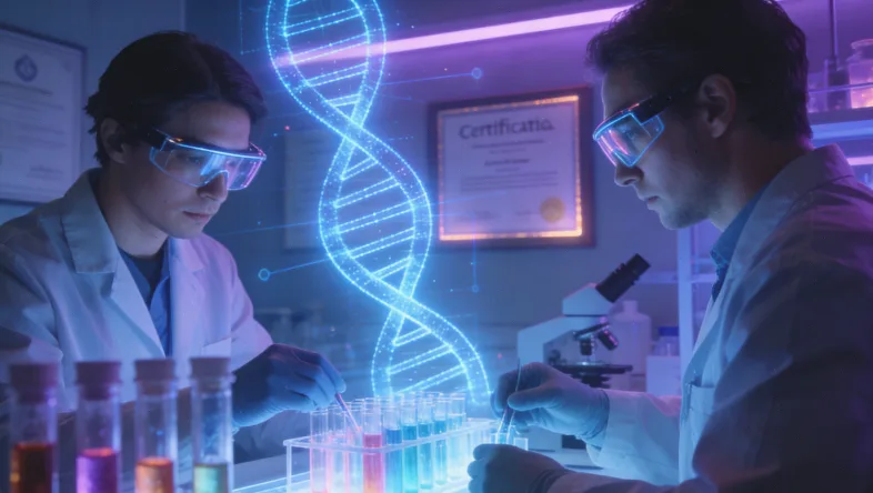 拆开的家用基因检测采样盒内部物品展示