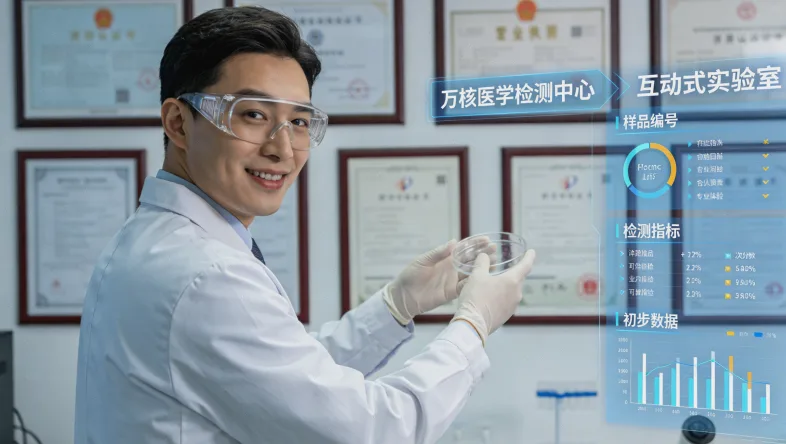 医生与患者家属沟通基因检测报告