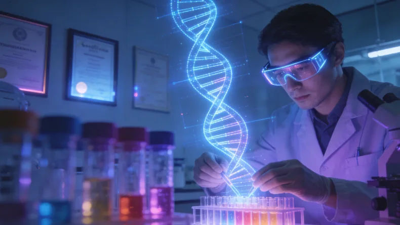 医生在CT引导下进行肺部病灶穿刺活检