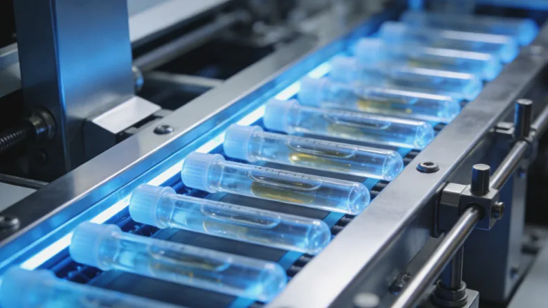 医院实验室技术人员正在进行样本检测操作