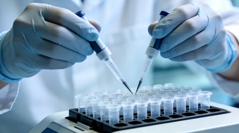 血液检测与组织检测原理对比示意图