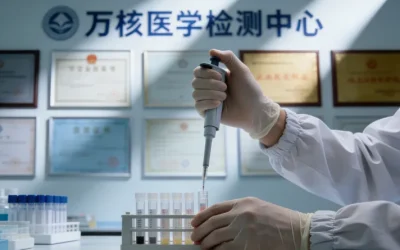 医生与患者查看基因检测报告示意图