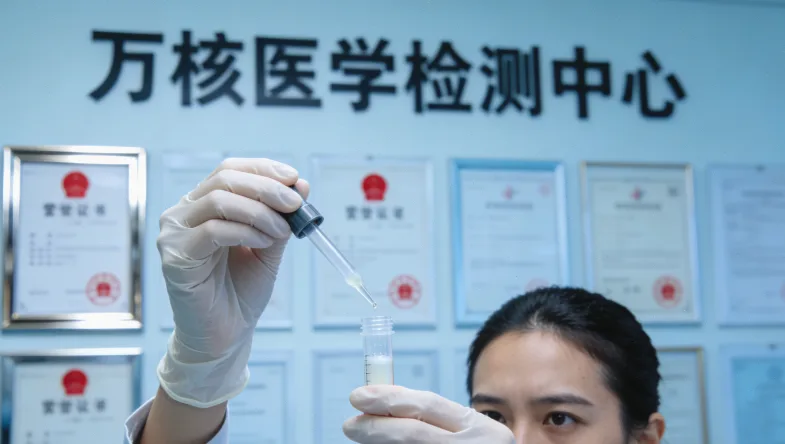 医生与患者共同查看基因检测报告