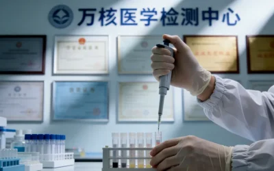 一位女性正在医院认真查看自己的病理报告单