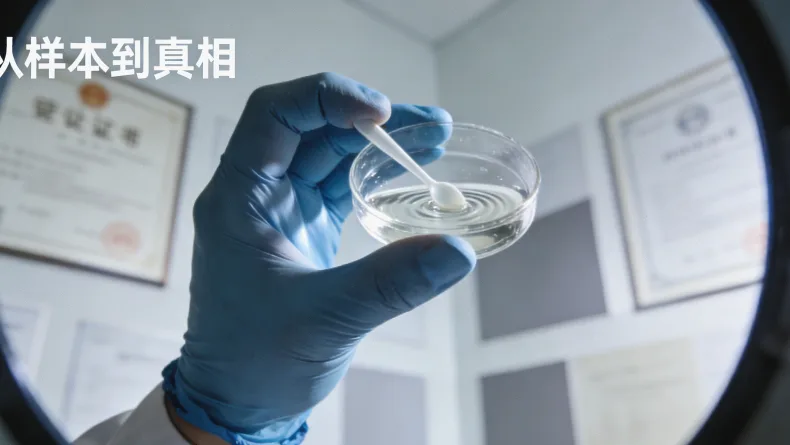 病理科医生在显微镜下观察HER2染色切片