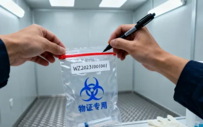 医生与患者共同查看病理报告示意图