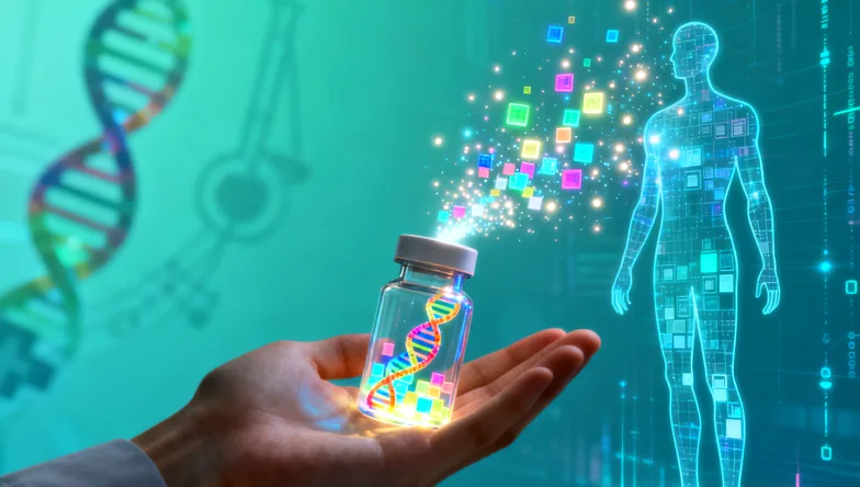 医生与患者共同查看治疗时间轴示意图