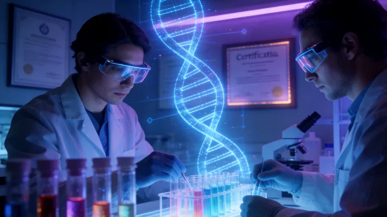 HER2阳性乳腺癌细胞示意图，突出显示细胞膜上的HER2受体