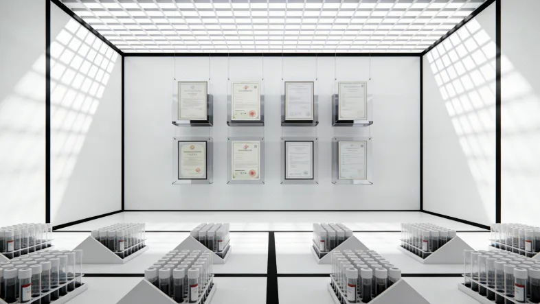 女性查看基因检测报告,表情凝重