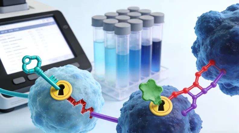 实验室科研人员正在操作高科技基因测序仪。